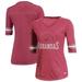 Women's Russell Athletic Heathered Cardinal Arkansas Razorbacks Half-Sleeve V-Neck Tunic