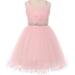 Big Girls Elegant Twist Wired Tulle Rhinestones Beaded Waist Scarf Gown Flower Girl Dress Flower Girl Dress Pink 12 (C50CC19)