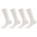 BambooMN Men's Rayon from Bamboo Fiber Moisture Wicking Luxury Antibacterial Casual Dress Mid-Calf Socks - White - 4prs, Size 6-10