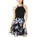 Speechless Womens Juniors Floral Print Layered Party Dress