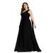 Ever-Pretty Womens Plus Size Long Chiffon Bridesmaid Mother of the Groom Dresses for Women 98162 Black US20