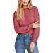 Free People Womens Long Sleeve Knit Blouse