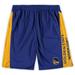Golden State Warriors Fanatics Branded Big & Tall Wordmark Logo Practice Shorts - Royal/Gold
