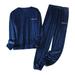 MIARHB Men's Thermal Fleece Thick Warm Pyjamas Suit Long Sleeve Casual Home Pyjama Set Nightwear Sleepwear