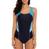 Charmo Athletic One Piece Swimsuit for Women Racerback Sports Padded Swimwear