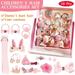 Amerteer 18 Pcs Baby Girl's Hair Clips Cute Mini Hair Bows Baby Elastic Hair Ties Hair Accessories Gift Set Ponytail Holder Hairpins Set For Infant Baby Little Girls Toddlers Kids Valentine's Day