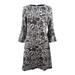 Tommy Hilfiger Women's Bell-Sleeve Floral Knit Jacquard Dress