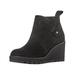 Eileen Fisher Womens Tinker Suede Ankle Wedge Boots