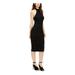 TRINA TURK Womens Black Textured Sleeveless Halter Knee Length Body Con Evening Dress Size 4