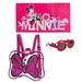 Minnie Mouse Girls Beach Towel and Beach Bag Minnie Bow Sunglasses Kids Toddler Little Girl 3 Piece Set