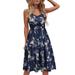 Mchoice Women Beach dresses sun dresses Sling Sleeveless V-Neck Printing Casual Dress plus size maxi dress