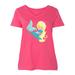 Inktastic Mermaid And Dolphin, Mermaid With Blonde Hair Adult Women's Plus Size V-Neck Female
