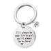 TureClos Dad I'll Always Be Your Little Girl You Will Always Be My Hero Keyring Father's Day Birthday Christmas Gift Keychain