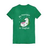 Tstars Girls Gift for St Patricks Is Magical Irish Unicorn Kids St Patricks Day Shirts Gift for Girls Irish Shirt Pride Proud Irish Girls Fitted Kids Child T Shirt
