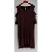 H by Halston Petite Dress XLP Jersey Cold Shoulders Short Sleeves Purple A292546