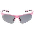 Polarized Semi Rimless TR-90 Wrap Sports Sunglasses Rectangle Lens 70mm (Pink / Smoke)