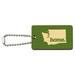 Washington WA Home State Wood Wooden Rectangle Key Chain - Solid Green