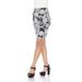 White Mark 718-06-XL Women Polyester Pretty & Proper Multicolor Paisley Print Pencil Skirt, Black - Extra Large