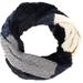 Sakkas Julie Short Wrap Around Two Sided Faux Fur And Ribbed Knit Infinity Scarf - Grey / Blue - OS