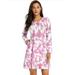 Ladies Women Stylish Long Sleeves Tie-Dye Dress Autumn Casual Dresses Plus Size