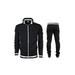 Binpure Men Training Lace-up Size Pocket Trousers, Sports Bike Zipper Coat Suit