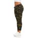 Cover Girl Women's Tall Plus Size Camo Print Skinny Jeans Joggers Cargo Lace Leg, 18W