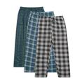 Real Essentials Men's 3-Pack Fleece Pajama Pants