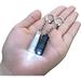 2 Pack Smallest Keychain Flashlight Micro Mini Small Tiny Led flashlight, Bright Key Ring Light Torch for EDC Emergency Dog Walking Sleeping Reading Gift for Student Kids or Parents (black white 2PCS)