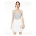 SPEECHLESS Womens White Beaded Shimmering Spaghetti Strap Mini Fit + Flare Party Dress Size 0