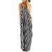 Women's Stripe Maxi Dress Summer Casual Loose Dress Beach Cover Up Long Cami Maxi Tank Dresses Beach Sundress