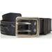 Carhartt Men's Signature Casual, Hamilton Belt (Black with Nickel Roller Finish), 42, 100% Leather By Visit the Carhartt Store