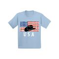 Awkward Styles Cowboy Hat USA Toddler Shirt United States Vintage USA Kids T shirt 4th of July Party Cowboy Hat Tshirt for Boys Love USA Cowboy Hat Tshirt for Girls Red White and Blue