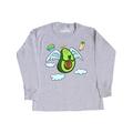 Inktastic Holy Guacamole Funny and Cute Avocado Child Long Sleeve T-Shirt Unisex Heather Grey S