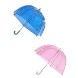 Totes Kids Clear Bubble Umbrella (Pack of 2), Pink/Blue