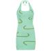 Women Sexy Halter Neck Dress Lady Summer Sleeveless Printed U-shaped Neck Dress