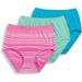 Jockey Women's Underwear Comfies Microfiber Brief - 3 Pack, Caribbean Waters/Moonlight Jade/Happy Pink Milano, 6