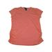Grace Elements Womens Size Small Short Sleeve V-Neck Knit Top, Coral Kiss