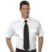 Van Heusen Men's Short Sleeve Aviator Shirt,White,19.5" Neck