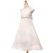 Efavormart Ivory Satin A-Line Girls Dress with Beaded Waist belt Birthday Girl Dress Junior Flower Girl Wedding Party Girls Dress