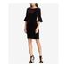 DKNY Womens Purple Velvet Bell Sleeve Jewel Neck Above The Knee A-Line Cocktail Dress Size 10