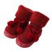 CottonCandy Baby Warm Cozy Slipper Booties Socks with bow Tie Non Skid Fuzzy Thick Shoe Socks Infant Toddler Boys Girls