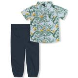 Little Rebels Toddler Boy 2PC Tropical Twill Pant Set (2T-4T)