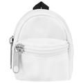 Mini Doll Shoulder Bag with Zipper School Backpack for Girl Newborn Baby Doll(White)