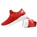 Winnereco Women Casual Sneakers Breathable Sports Lace Up Thick Sole Shoes (38)(Red)
