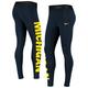 Michigan Wolverines Nike Women's Loud And Proud Tri-Blend Tight Leggings - Navy