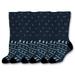 Hanukkah Socks Hanukkah Holiday Icons Star of David Dreidel Menorah 6-Pairs Novelty Crew Socks