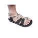 LUXUR Ladies Women's Flat Sandals Strap Yoga Casual Lightweight Beach Shoes