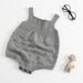 Bib Shorts for Baby Girls Sleeveless Round Neck Sling Vest Knit Climbing Suit Tops Infant Toddler Kids Children Autumn Outfits Grey 60