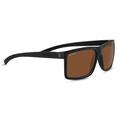 Serengeti Brera Large 61mm Polarized Drivers Rectangle Sunglasses (Sanded Black)