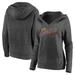 Cleveland Cavaliers Fanatics Branded Women's 2021 Noches -ne-B--A Core V-Neck Pullover Hoodie - Charcoal